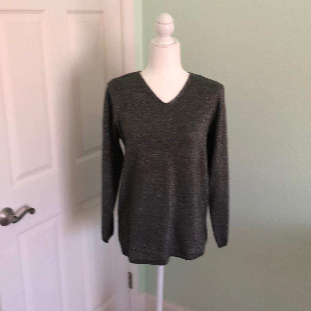 Silver/Gray Sparkle Knit Sweater